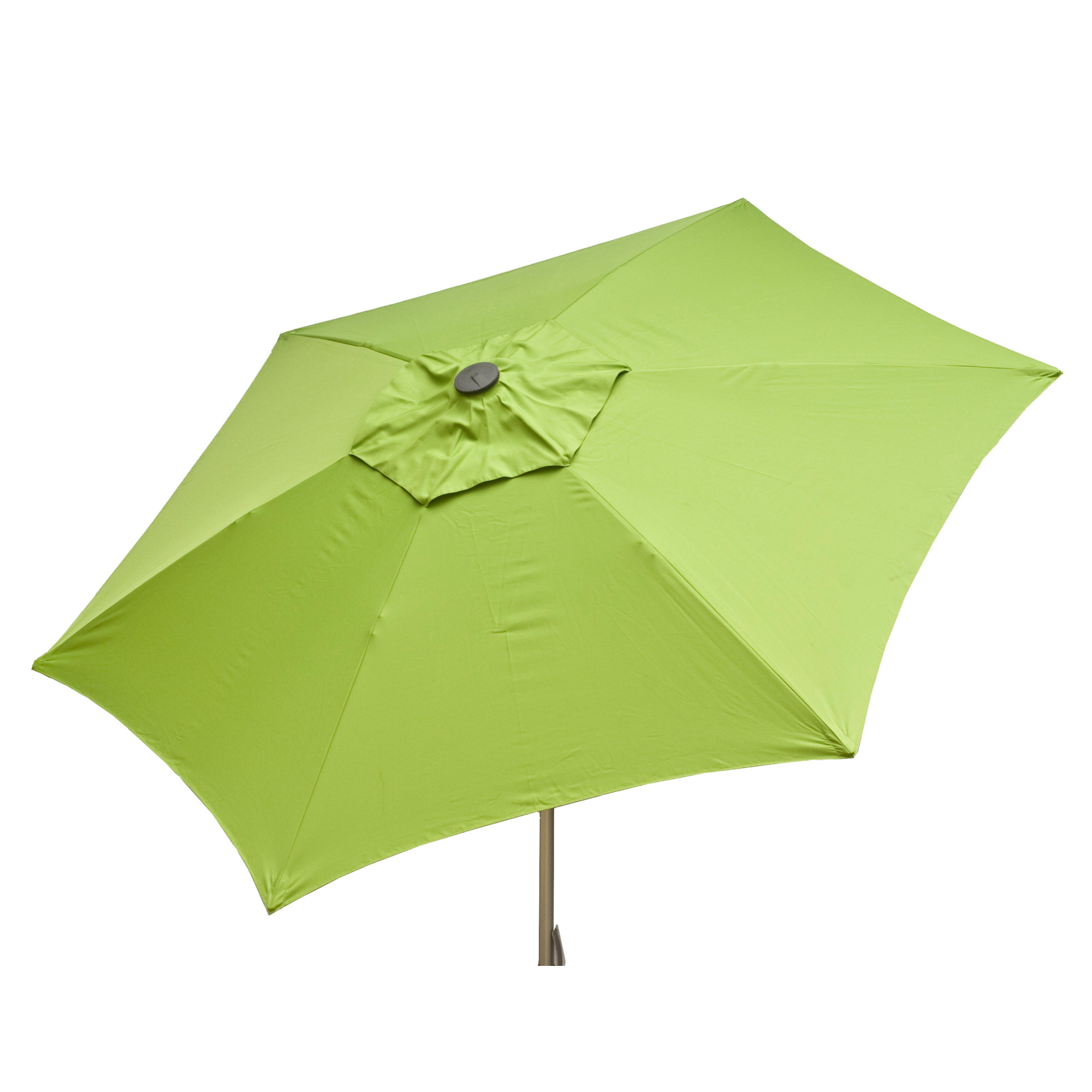Heininger DestinationGear, 8.5ft. Push Up Market Umbrella in Solid Lime, Shape Hexagon, Model# 1202